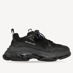 Balenciaga Men's Triple S Clear Sole Sneaker Black 42 EU